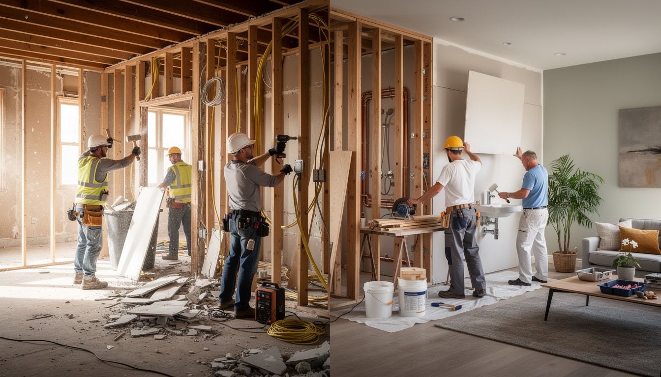 d&eacute;couvrez les diff&eacute;rents m&eacute;tiers impliqu&eacute;s dans une r&eacute;novation int&eacute;rieure compl&egrave;te et l'ordre d'intervention pour r&eacute;ussir vos travaux efficacement.